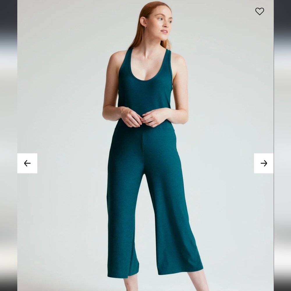 Beyond Yoga Featherweight Hang Loose Jumpsuit - Majestic Blue Heather Sz M